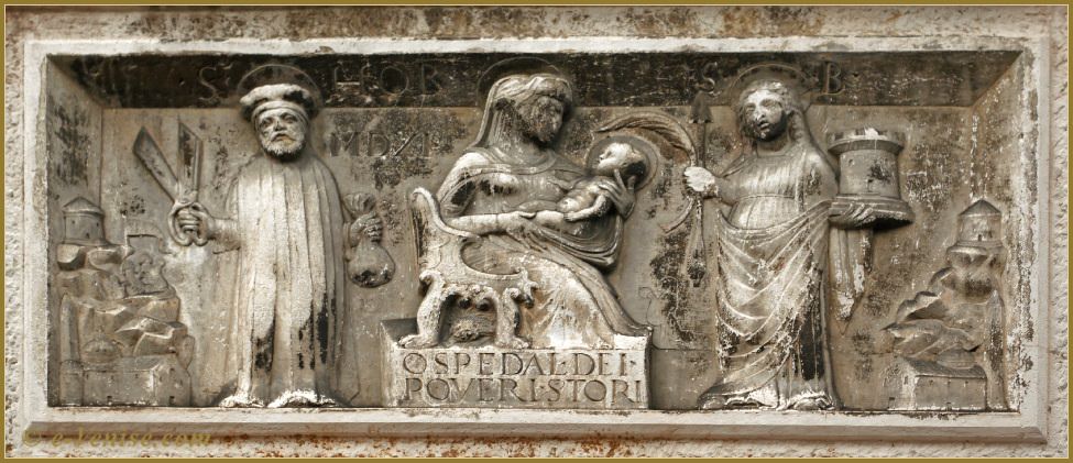 Salerosa Venezia: bassorilievo ospedale dei Sartori