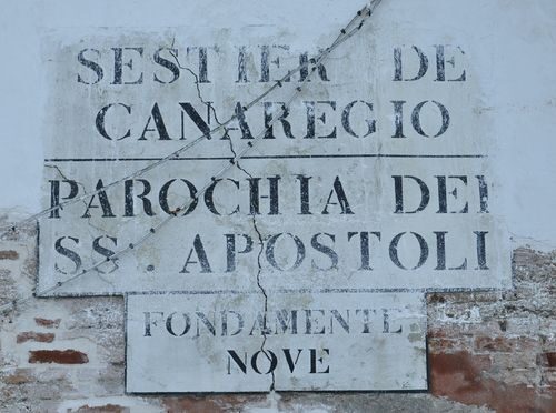 Indicazione o "Nizioleto" Cannaregio, Setiere di Venezia in cui si trova salerosa